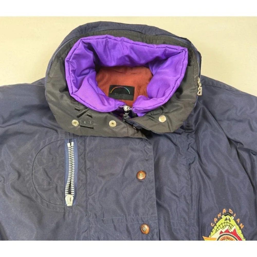 Bogner Vintage Expedition Ski Jacket Navy Purple Canadian Retro Y2K Puffer